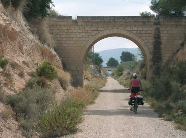 Vía Verde a su paso por Ibi.